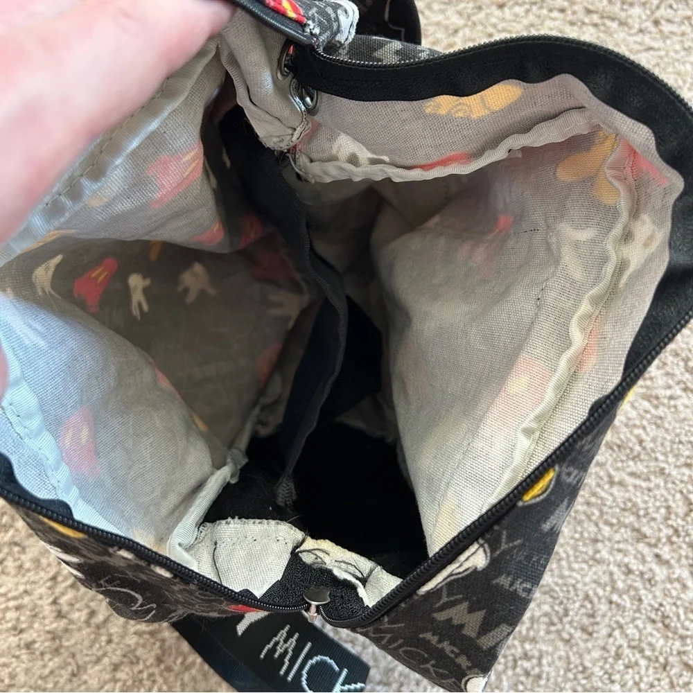 Disney Mickey Mouse Black Red Yellow Backpack Size Medium